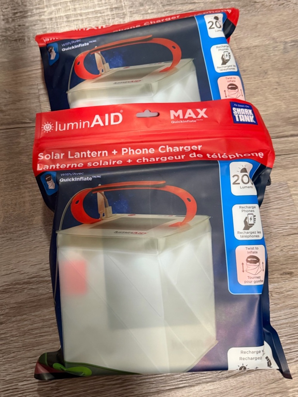 Set of 2 LuminAID MAX Solar Lantern +Phone Charger